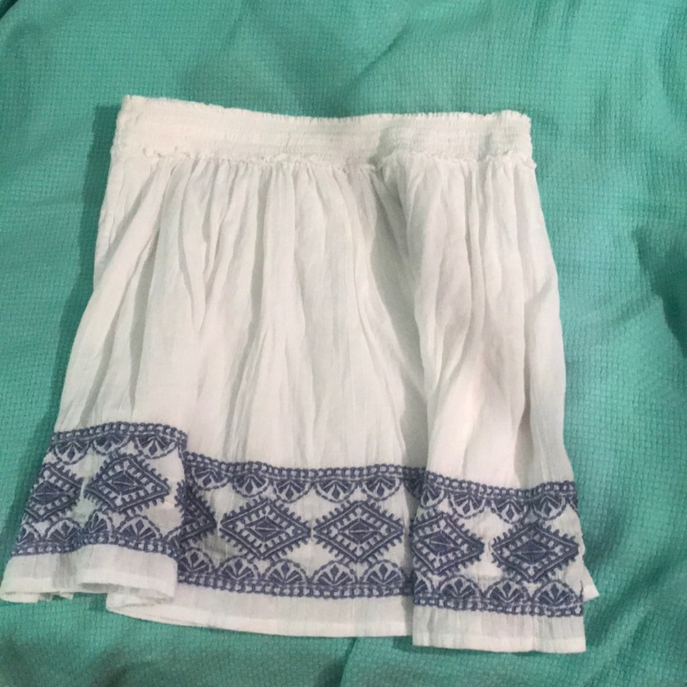 White and blue h&m skirt size l
